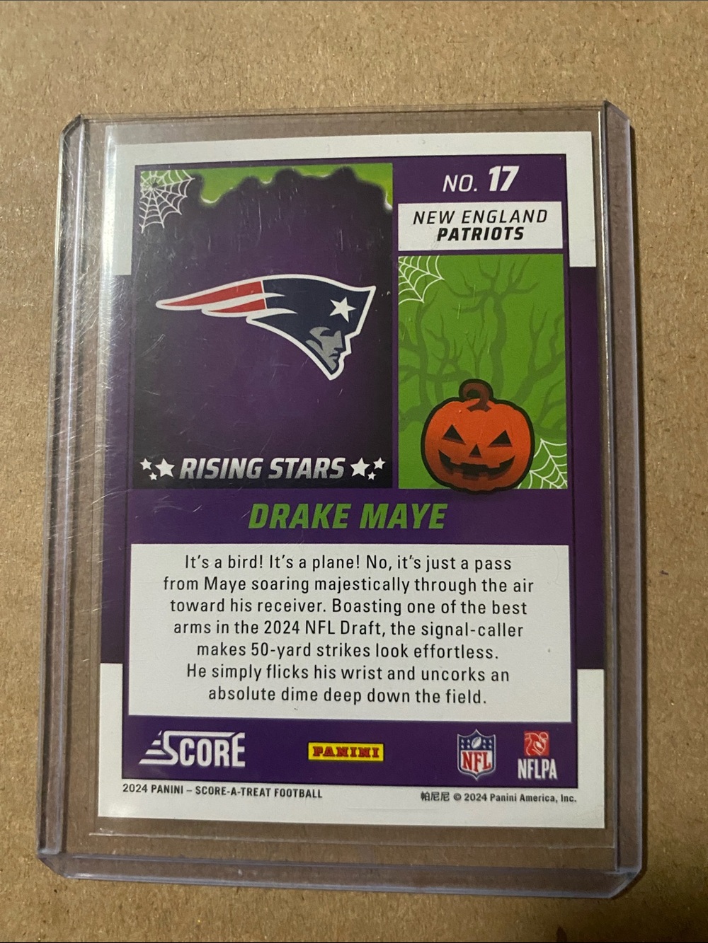 Score Rising Stars Rookie Football Card - Drake Maye QB - Picture 2 of 2